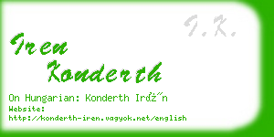 iren konderth business card